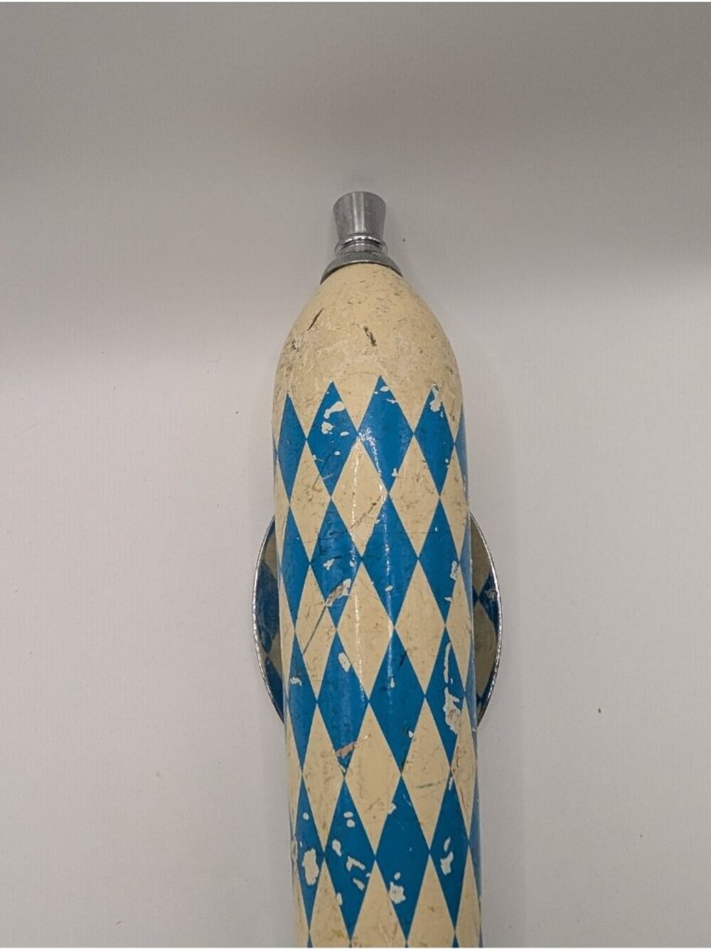 Ayinger Celebrator Dopplebock Beer Tap Handle Bavarian Blue White Wood - Picture 5 of 7